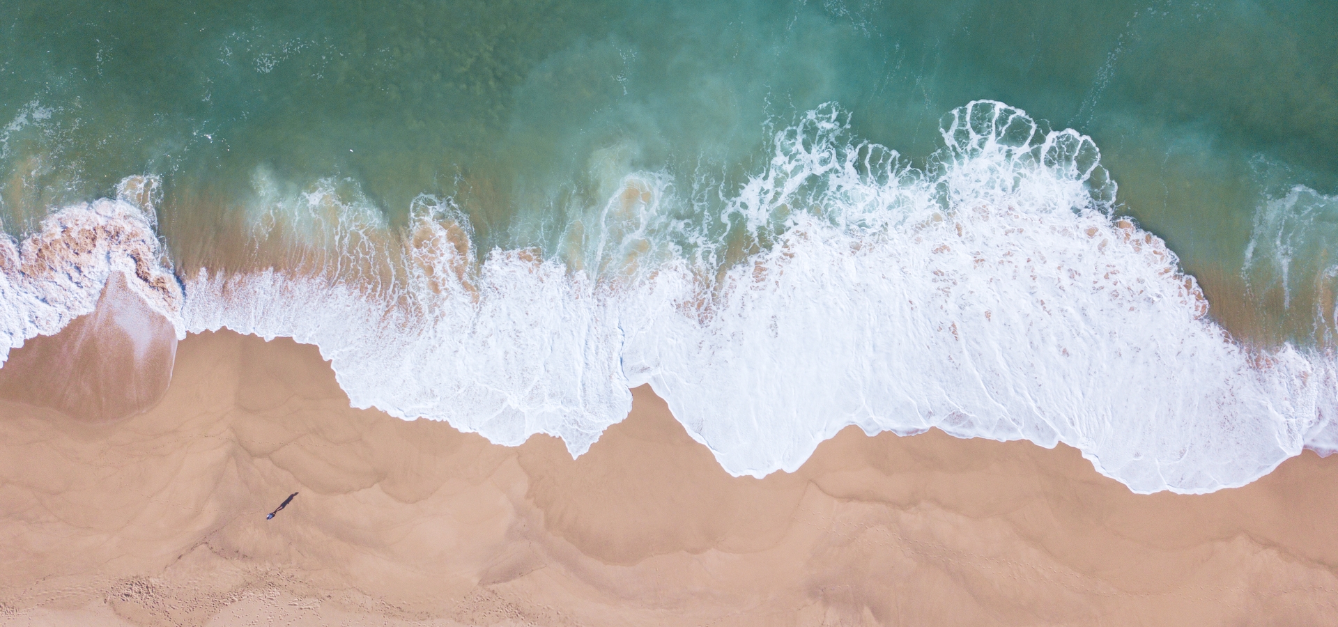 Waves lapping the beach